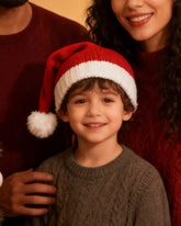 Autumn And Winter Classic Red Christmas Hat Knitted Parent Hat Gift